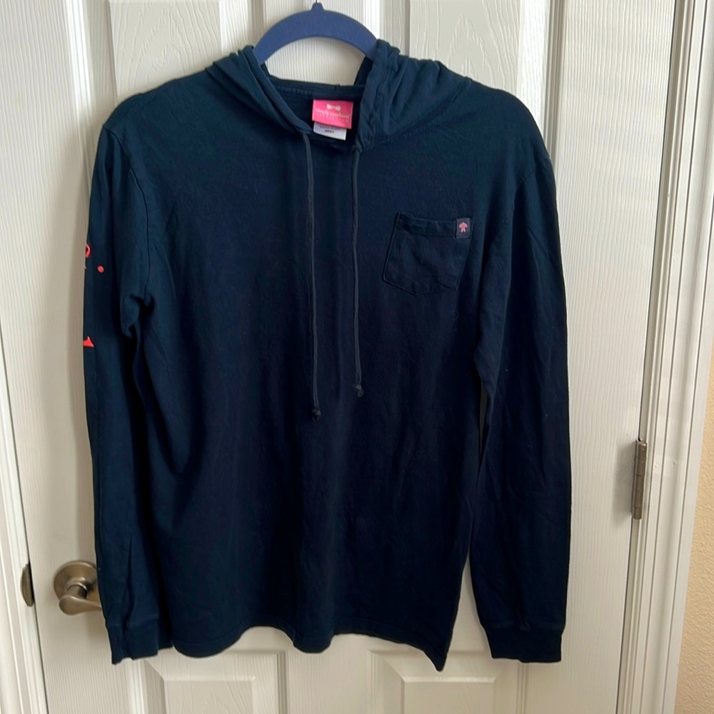 Simply Southern Hoodie Long Sleeve Graphic Pullover Top Casual Navy Ladies Small